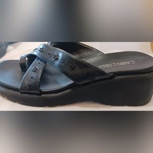 Cabin Creek Black Sandals w Wedge Heel sz. 8.5‎